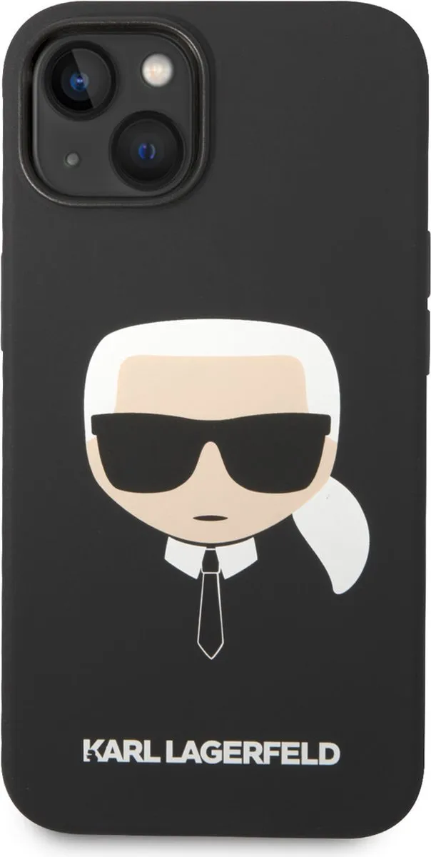 Karl Lagerfeld Silicone Back Cover iPhone 14 - Zwart - MagSafe - afbeelding 4 van 6
