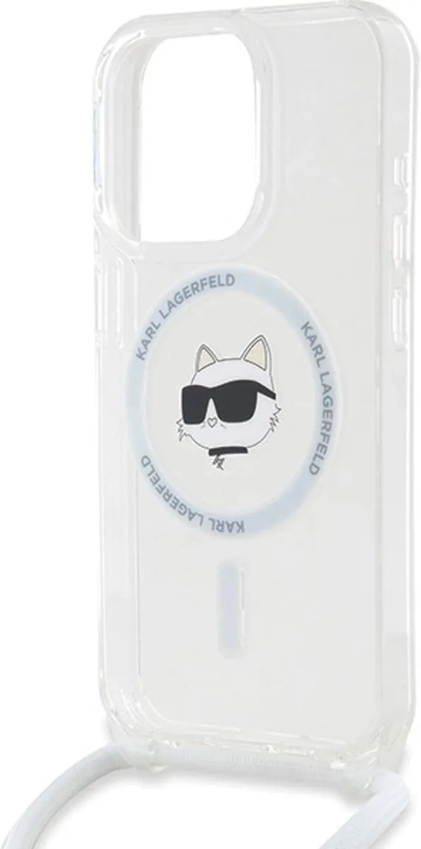 Karl Lagerfeld IML Choupette Head & Cord MagSafe Hoesje iPhone - Transparant