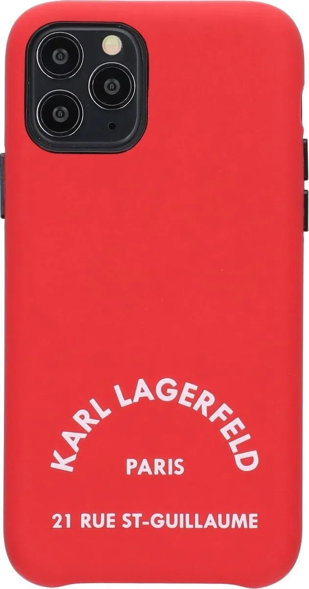 Karl Lagerfeld Paris 21 Hoesje iPhone 11 Pro - Rood - Soft Touch