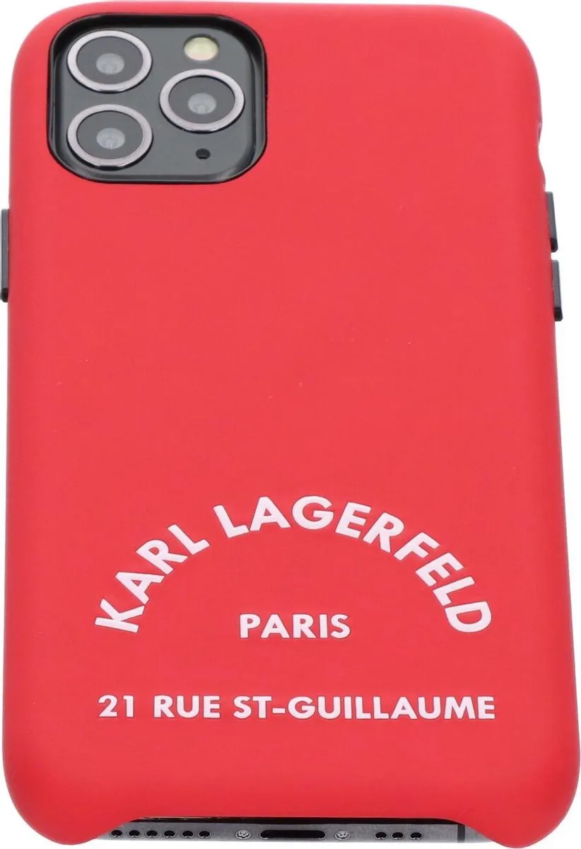 Karl Lagerfeld Paris 21 Hoesje iPhone 11 Pro - Rood - Soft Touch