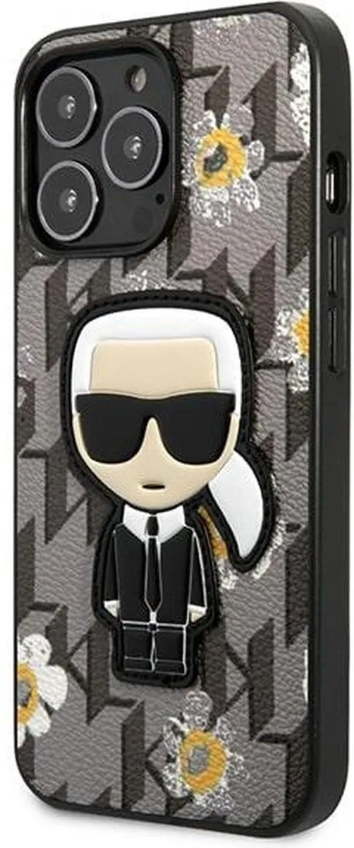 Karl Lagerfeld KLHCP13LPMNFIK1 iPhone Hoesje - Grijs