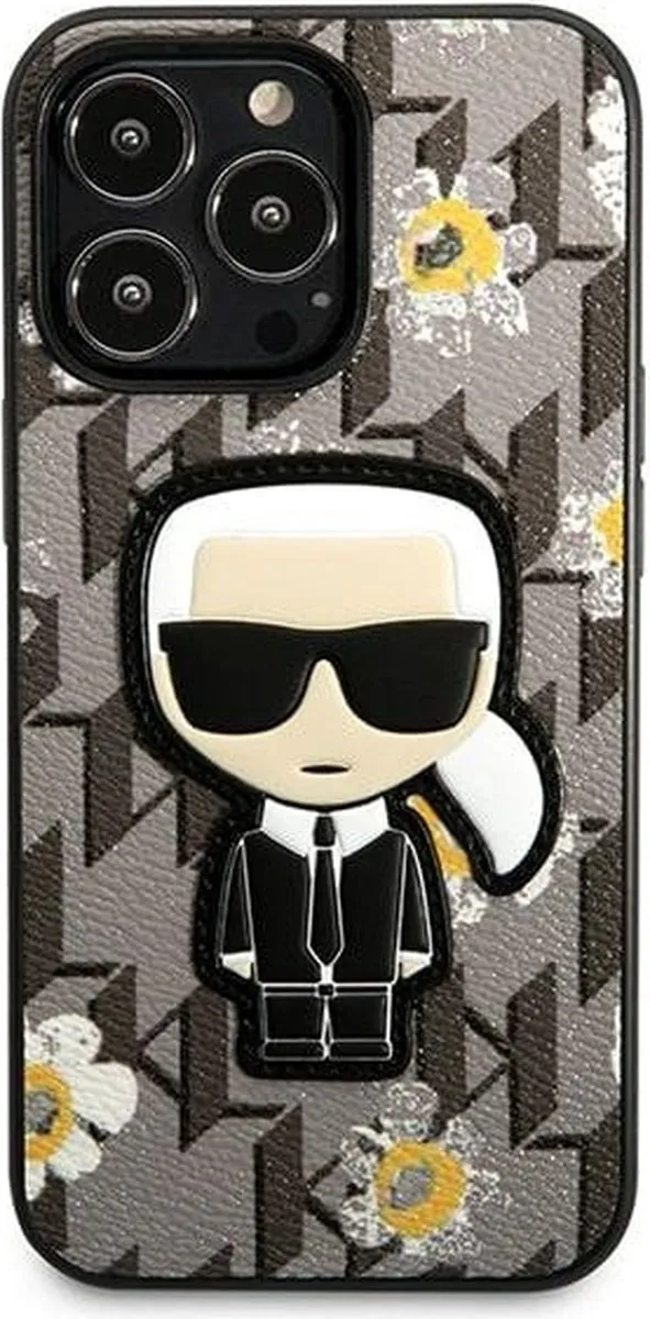 Karl Lagerfeld KLHCP13LPMNFIK1 iPhone Hoesje - Grijs