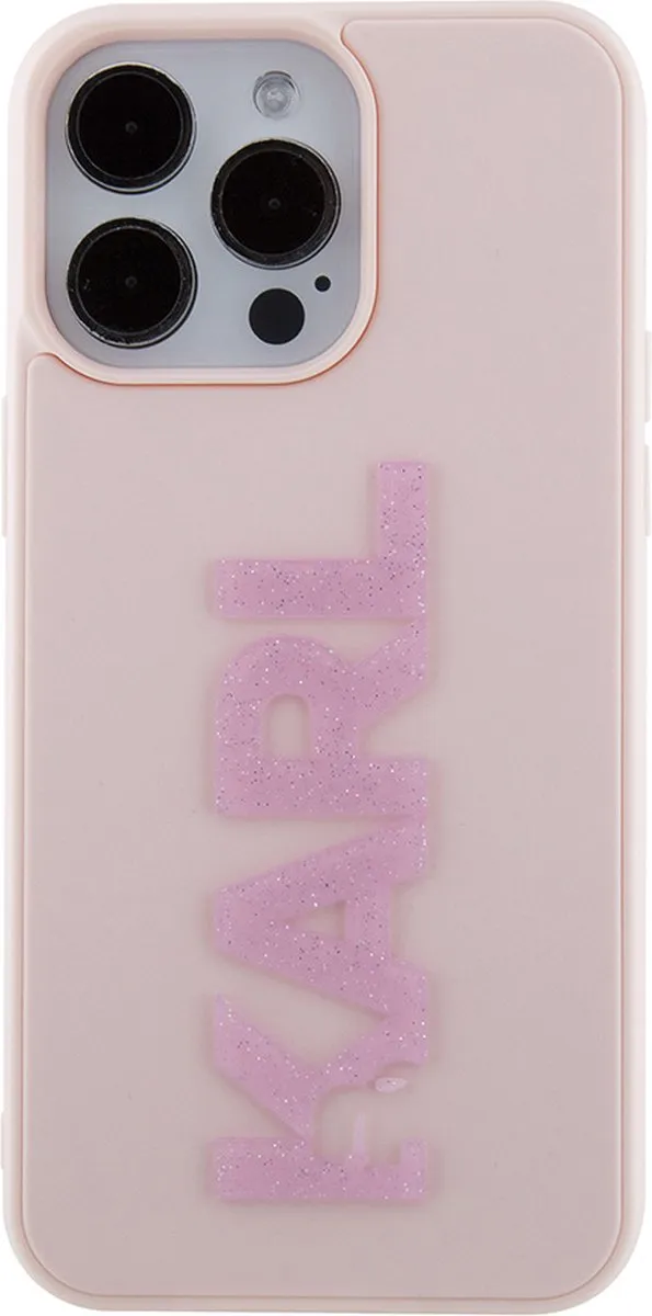 Karl Lagerfeld iPhone 15 Pro Backcase - Roze TPU