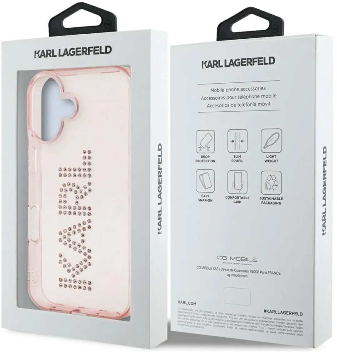 Karl Lagerfeld IML Strassen Logo Hoesje iPhone 16 - Transparent
