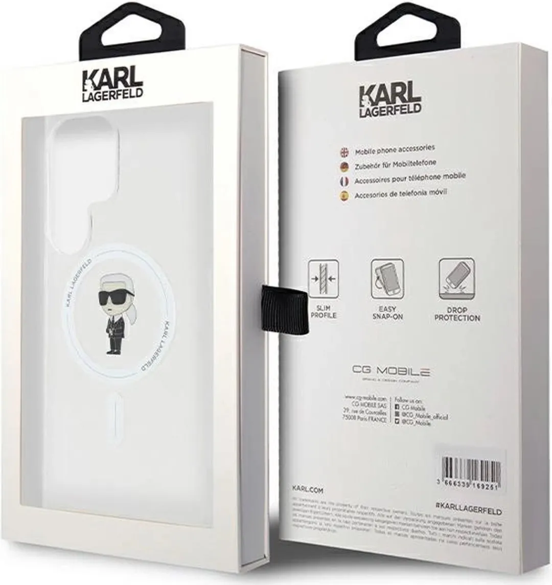 Karl Lagerfeld IML Ikonik MagSafe Hoesje - Transparant