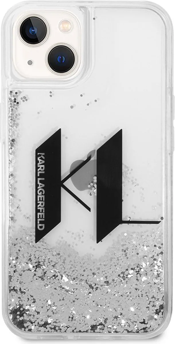 Karl Lagerfeld iPhone 14 Plus Hoesje - Effen Zilver