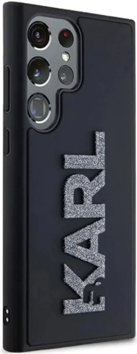 Karl Lagerfeld 3D Glitter Back Case S918 - Zwart
