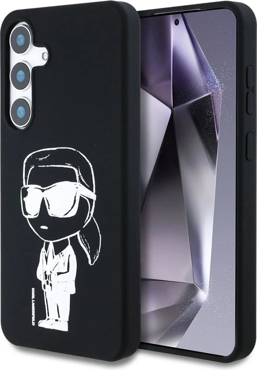 Karl Lagerfeld Backcase Hoesje Samsung Galaxy S25 - Zwart - MagSafe