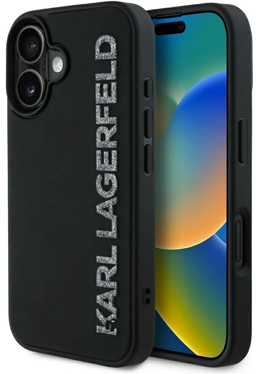 Karl Lagerfeld HC 3D Rubber Verlengd Glitter Hoesje