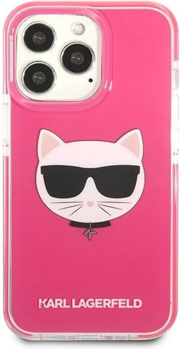 Karl Lagerfeld KLHCP13LTPECPI iPhone 13 Pro Hoesje - Fuchsia