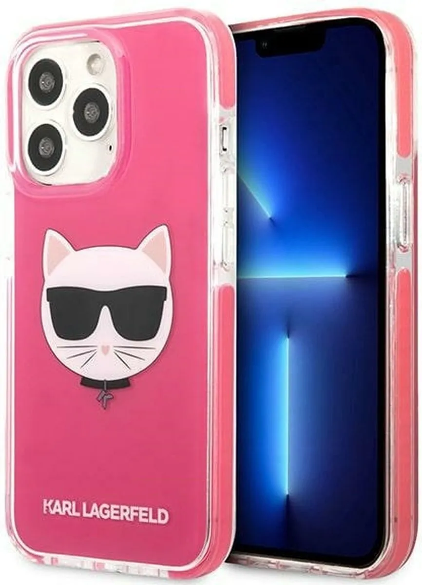 Karl Lagerfeld KLHCP13LTPECPI iPhone 13 Pro Hoesje - Fuchsia