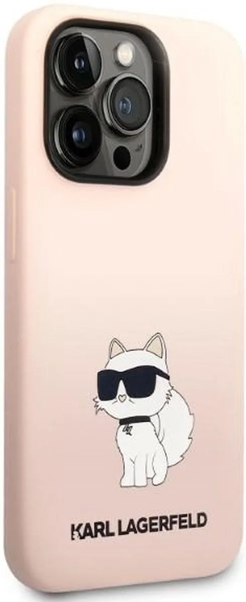 Karl Lagerfeld KLHCP14LSNCHBCP iPhone 14 Pro Hoesje - Roze