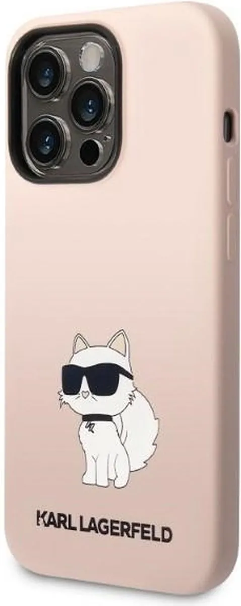 Karl Lagerfeld KLHCP14LSNCHBCP iPhone 14 Pro Hoesje - Roze