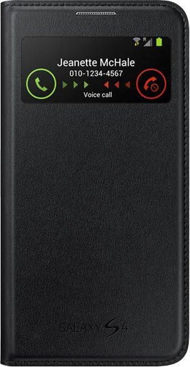 Samsung S View Cover Leder Galaxy S4 - Zwart