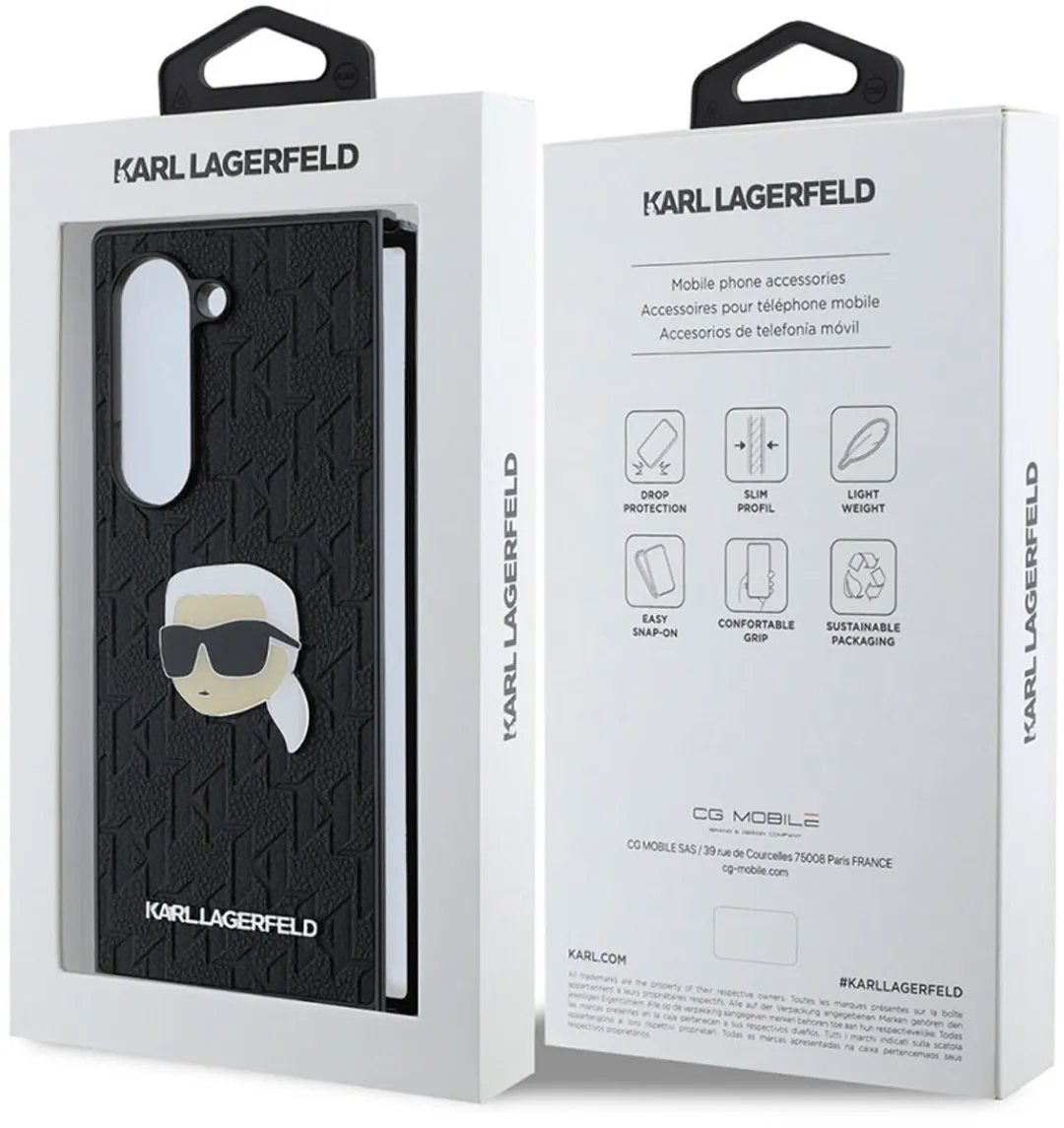 Karl Lagerfeld Saffiano Beschermhoes Zwart - KLHCZFD6PGKSKIHK