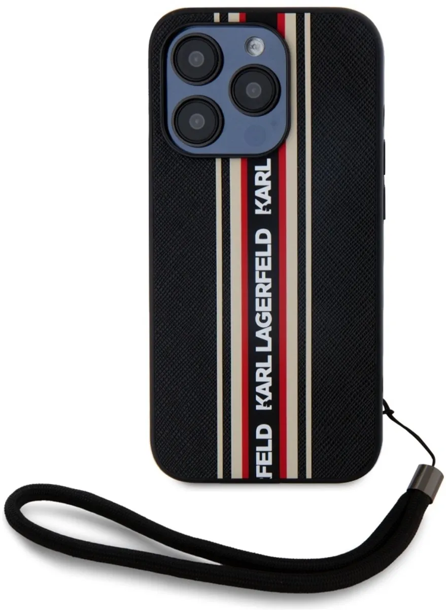 Karl Lagerfeld Saffiano Hoesje iPhone 15 Pro Max - Transparent