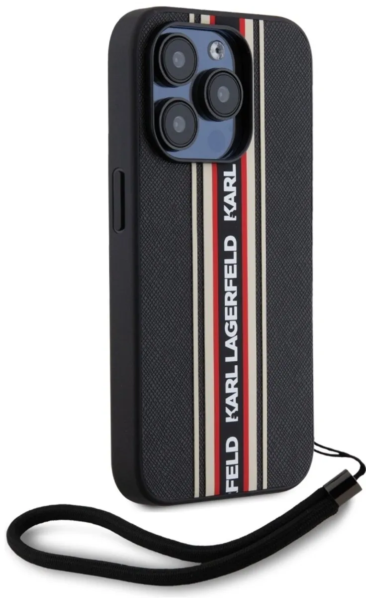 Karl Lagerfeld Saffiano Hoesje iPhone 15 Pro Max - Transparent