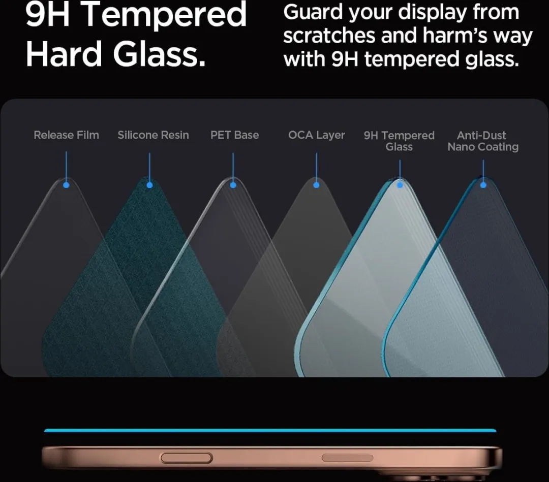 Spigen Glas.tR EZ Fit iPhone 16 Pro Max Screenprotector - Transparant