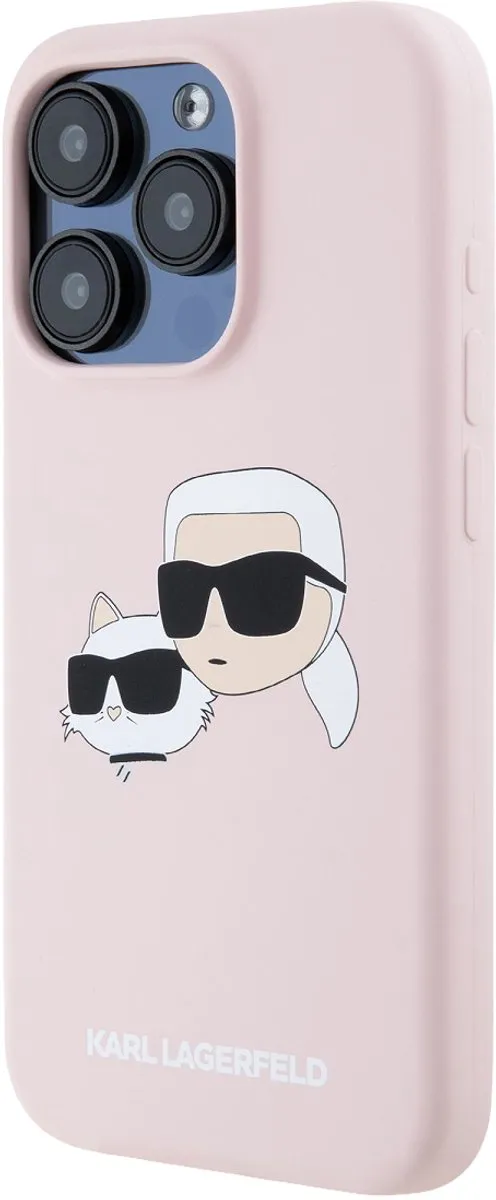 Karl Lagerfeld Hoesje iPhone 15 Pro Max MagSafe - Roze KLHMP15XSKCHPPLP