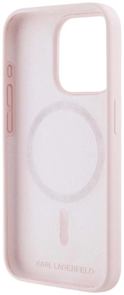 Karl Lagerfeld Hoesje iPhone 15 Pro Max MagSafe - Roze KLHMP15XSKCHPPLP