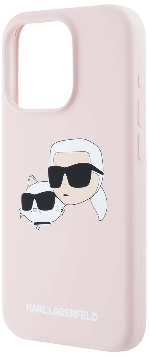 Karl Lagerfeld Hoesje iPhone 15 Pro Max MagSafe - Roze KLHMP15XSKCHPPLP