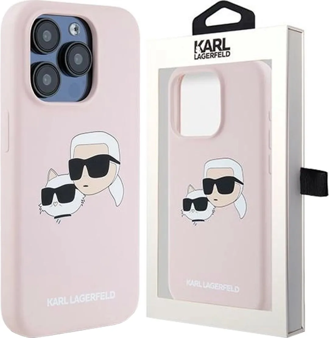Karl Lagerfeld Hoesje iPhone 15 Pro Max MagSafe - Roze KLHMP15XSKCHPPLP - afbeelding 6 van 6