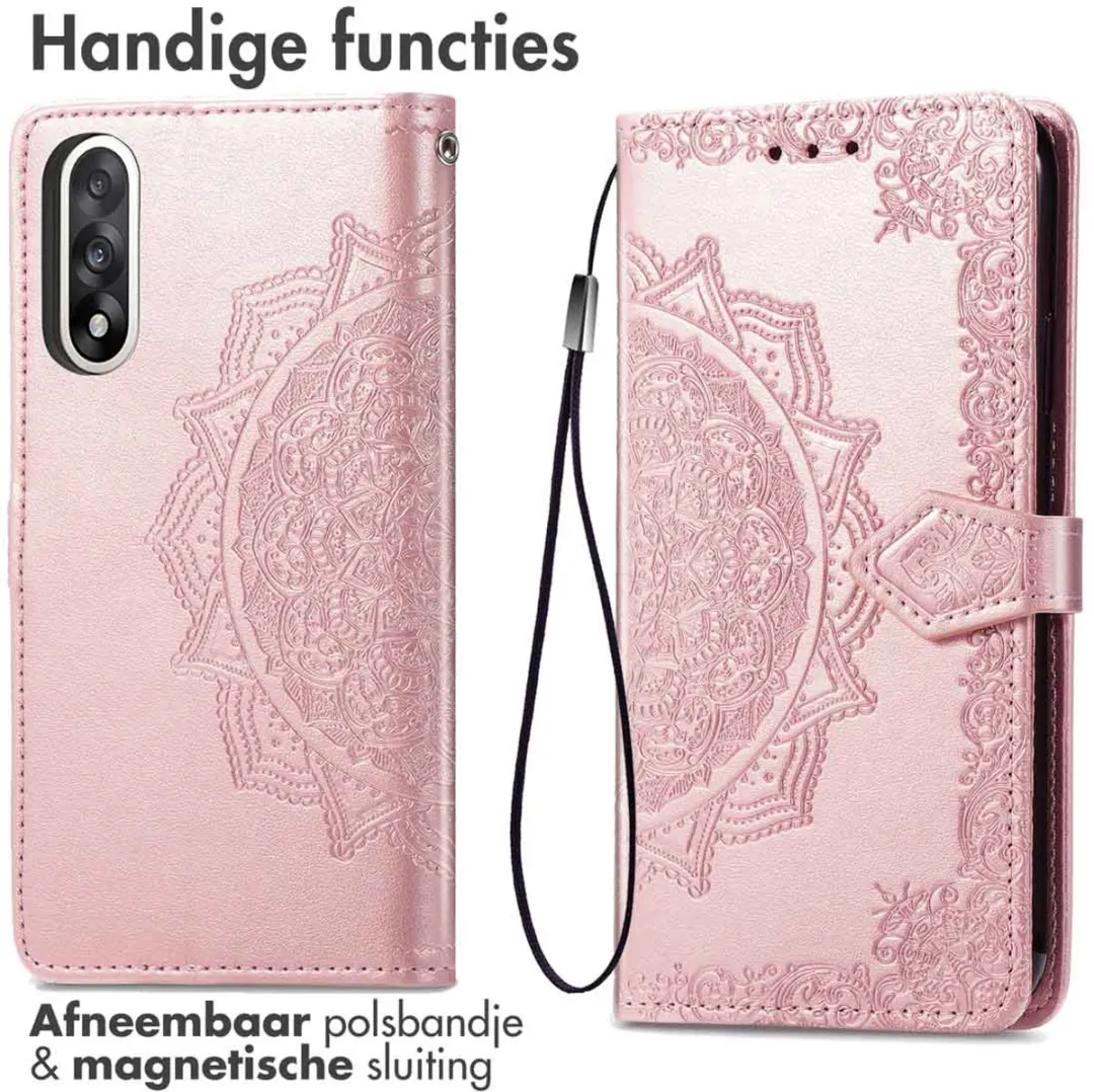 Imoshion Hoesje OnePlus Nord 5 Mandala Bookcase - Rosé Goud