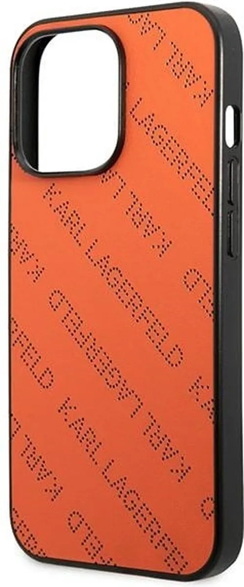Karl Lagerfeld Perforated Allover Back Case - iPhone 13 Pro - Oranje - afbeelding 6 van 6