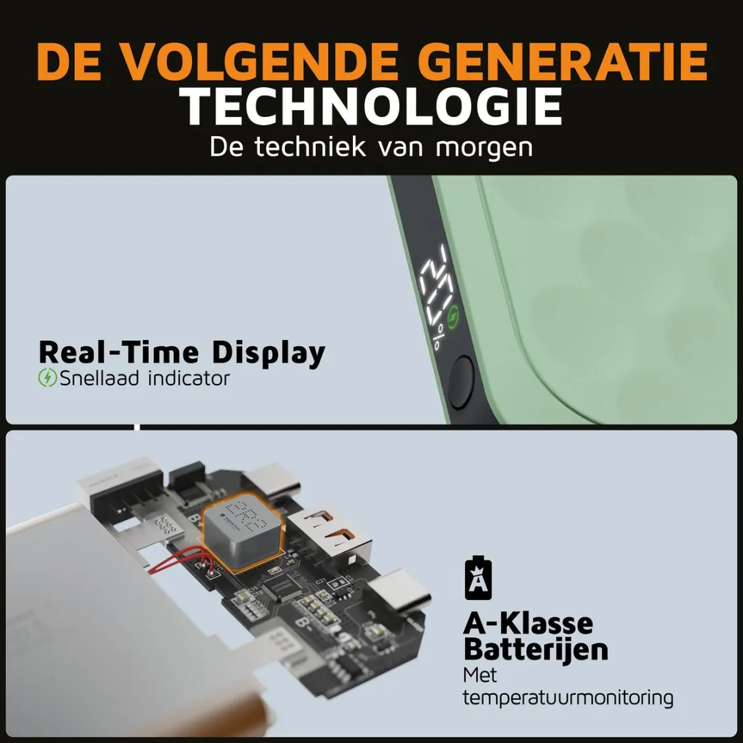 Xtorm Fuel Series 5 FS5103 Powerbank 10.000mAh - 2x USB-C/USB-A - Groen - afbeelding 6 van 6