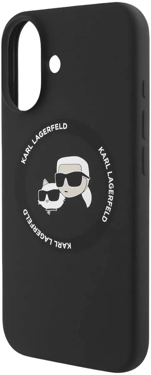 Karl Lagerfeld iPhone 16 MagSafe Hoesje - Zwart - KLHMP16SSKCHTCK