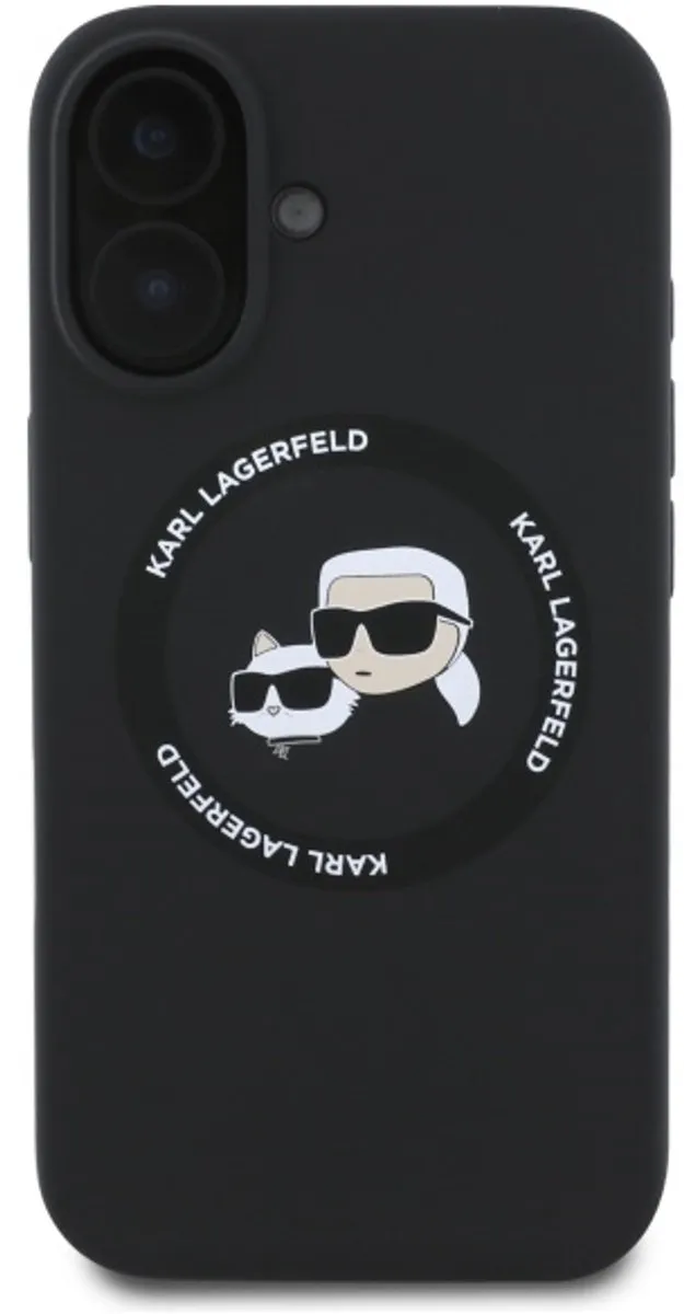 Karl Lagerfeld iPhone 16 MagSafe Hoesje - Zwart - KLHMP16SSKCHTCK - afbeelding 6 van 6