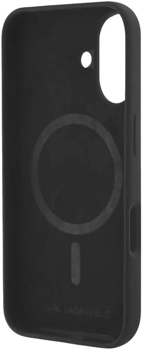 Karl Lagerfeld iPhone 16 MagSafe Hoesje - Zwart - KLHMP16SSKCHTCK
