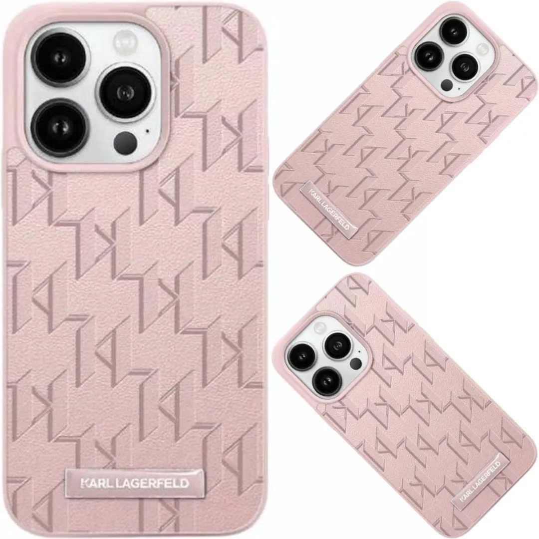 Karl Lagerfeld Leren Monogram iPhone Hoesje