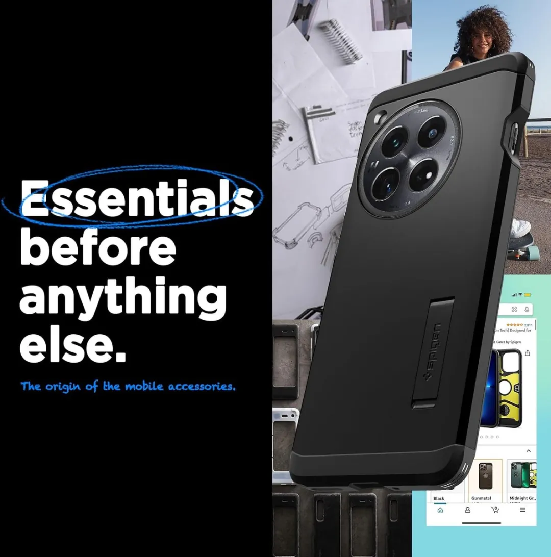 Spigen Tough Armor Back Cover OnePlus 12 - Zwart