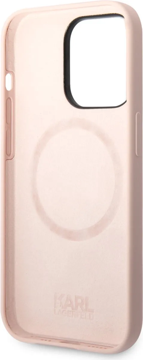 Karl Lagerfeld iPhone 14 Pro Backcover - Roze - MagSafe