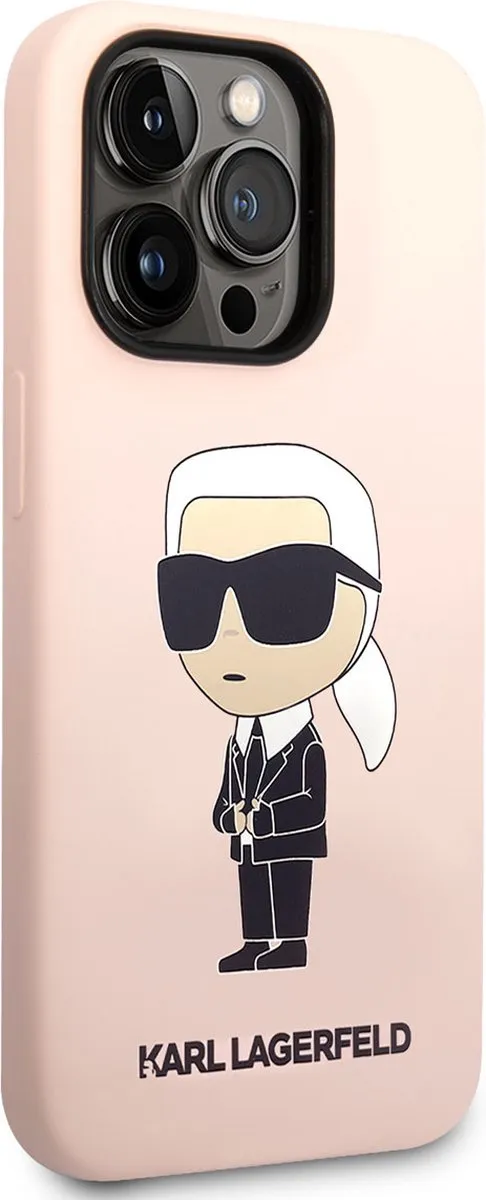 Karl Lagerfeld iPhone 14 Pro Backcover - Roze - MagSafe