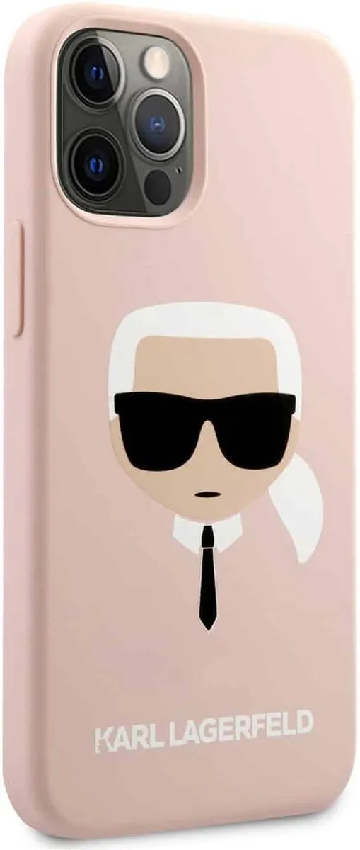 Karl Lagerfeld Silicone Karl iPhone 13 Pro Max Hoesje - Roze