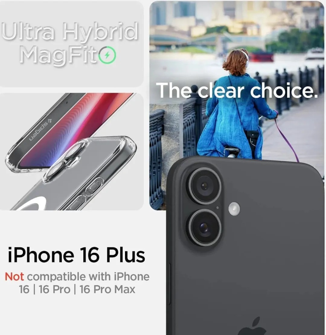 Spigen Ultra Hybrid ACS06811 Hoesje - iPhone 16 Plus - Wit