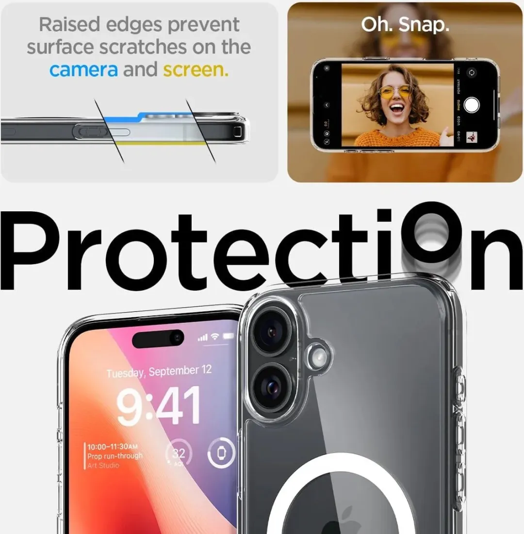 Spigen Ultra Hybrid ACS06811 Hoesje - iPhone 16 Plus - Wit