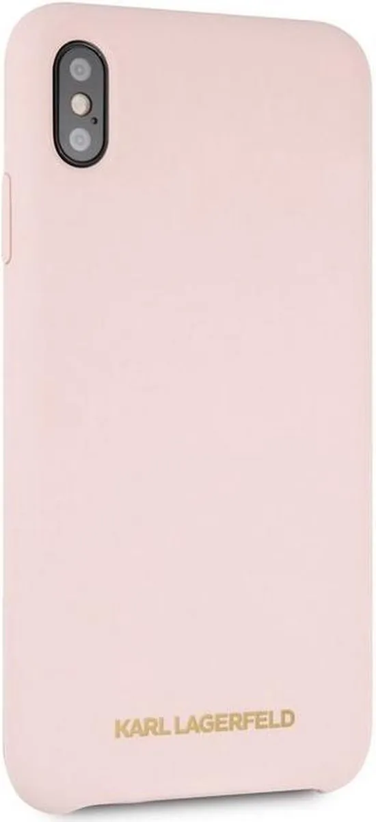 Karl Lagerfeld Silicone Back Case Roze - iPhone XS Max
