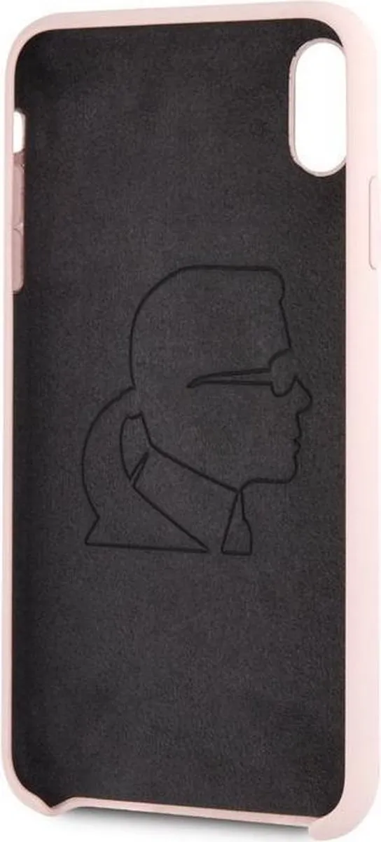 Karl Lagerfeld Silicone Back Case Roze - iPhone XS Max