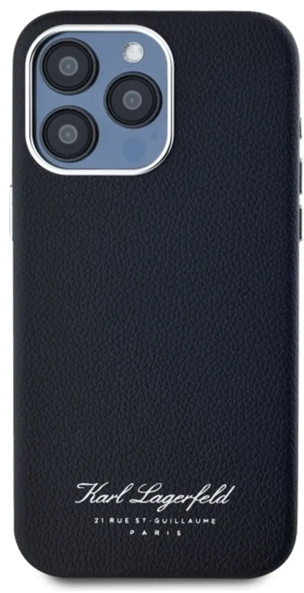 Karl Lagerfeld Case Grained Hotel RSG KLHCP15XPGWCMKHK - iPhone 15 Pro Max - Zwart - afbeelding 6 van 6