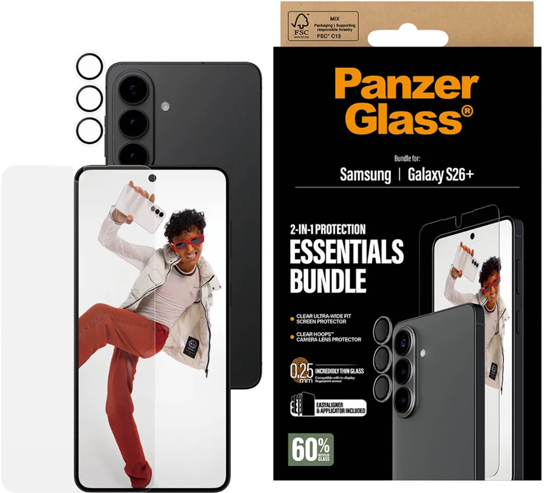 PanzerGlass Galaxy S26+ Screenprotector & Hoops - 1 Stuk