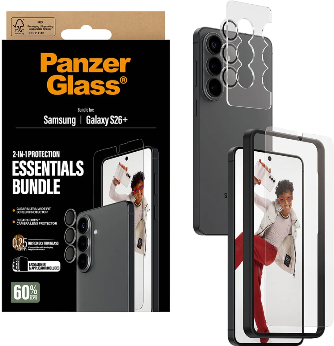 PanzerGlass Galaxy S26+ Screenprotector & Hoops - 1 Stuk
