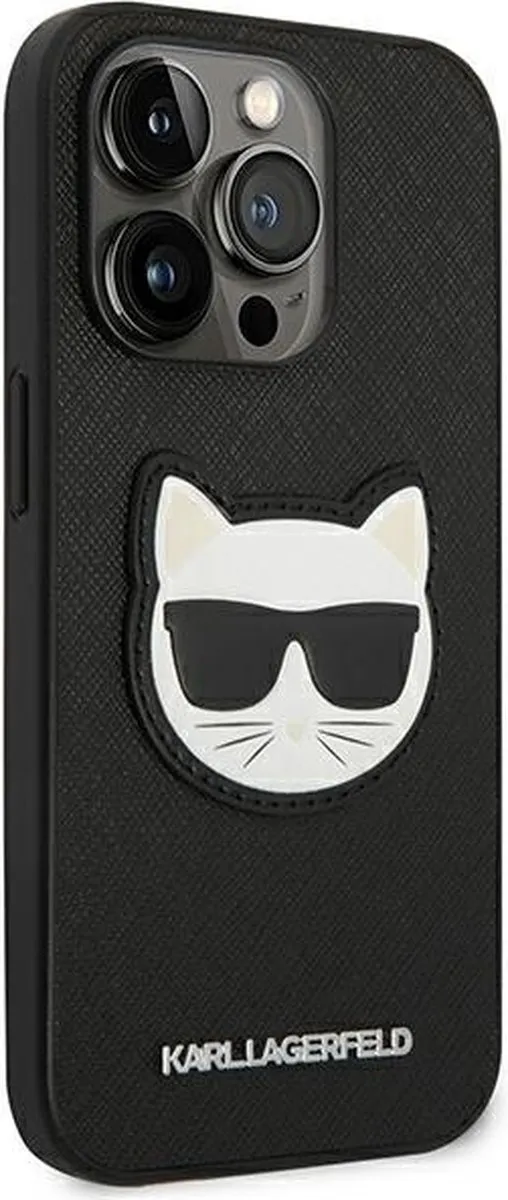 Karl Lagerfeld iPhone 14 Pro Max Hoesje - Effen Zwart