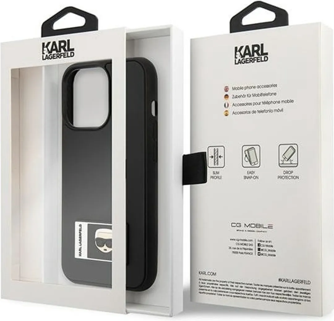 Karl Lagerfeld KLHCP13X3DKPK iPhone 13 Pro Max Hoesje - Zwart