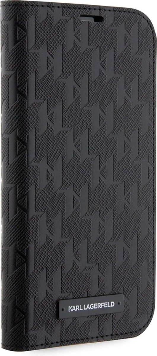 Karl Lagerfeld iPhone 14 Bookcase Hoesje 3666339122942 - Zwart