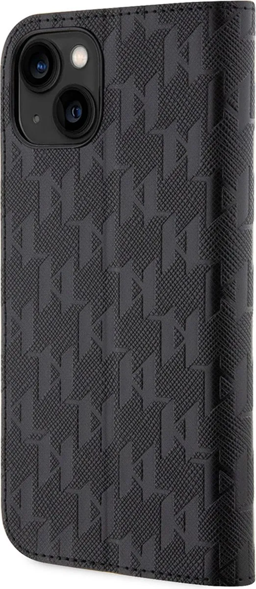 Karl Lagerfeld iPhone 14 Bookcase Hoesje 3666339122942 - Zwart