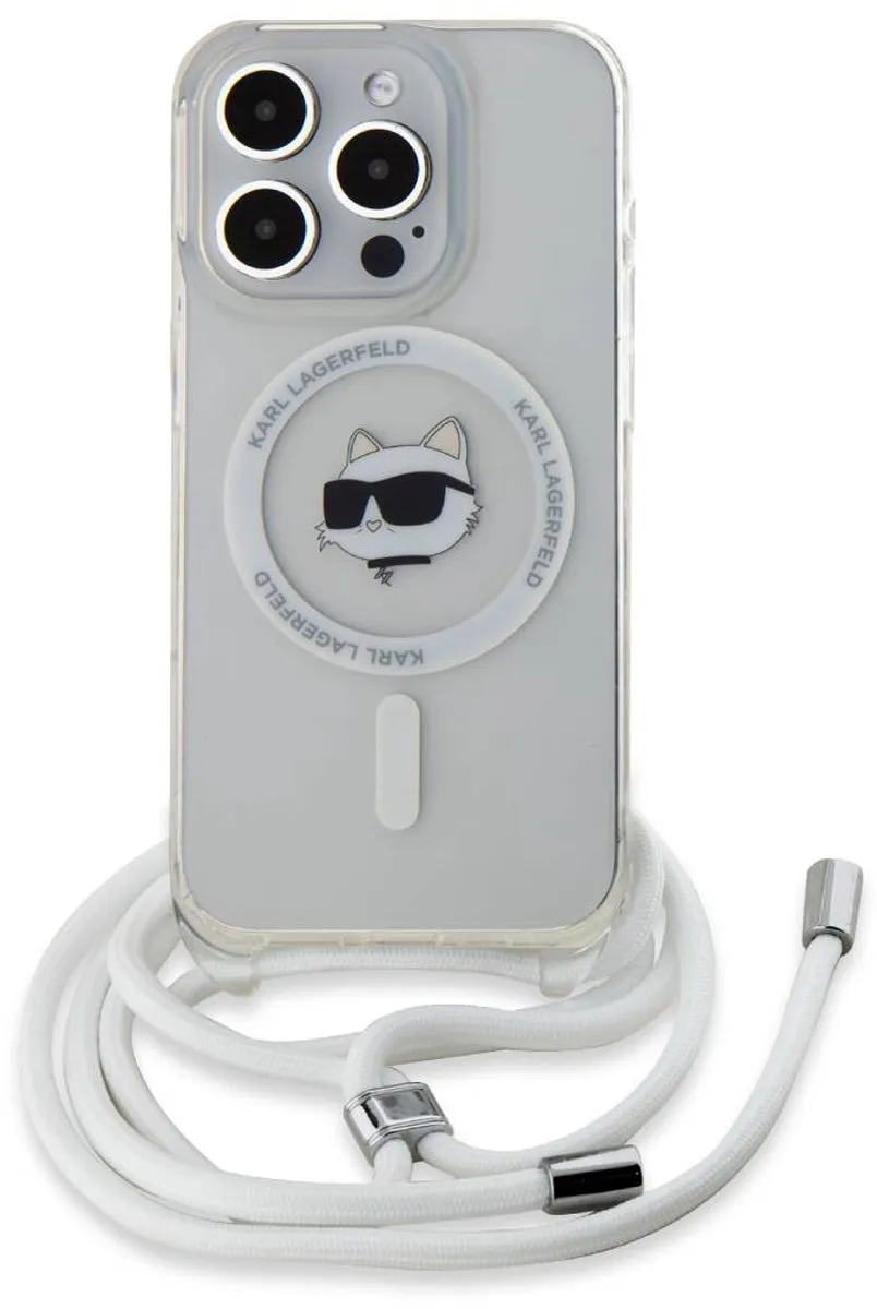 Karl Lagerfeld MagSafe Hoesje iPhone 15 Pro Max - Transparant KLHMP15XHCCHNT