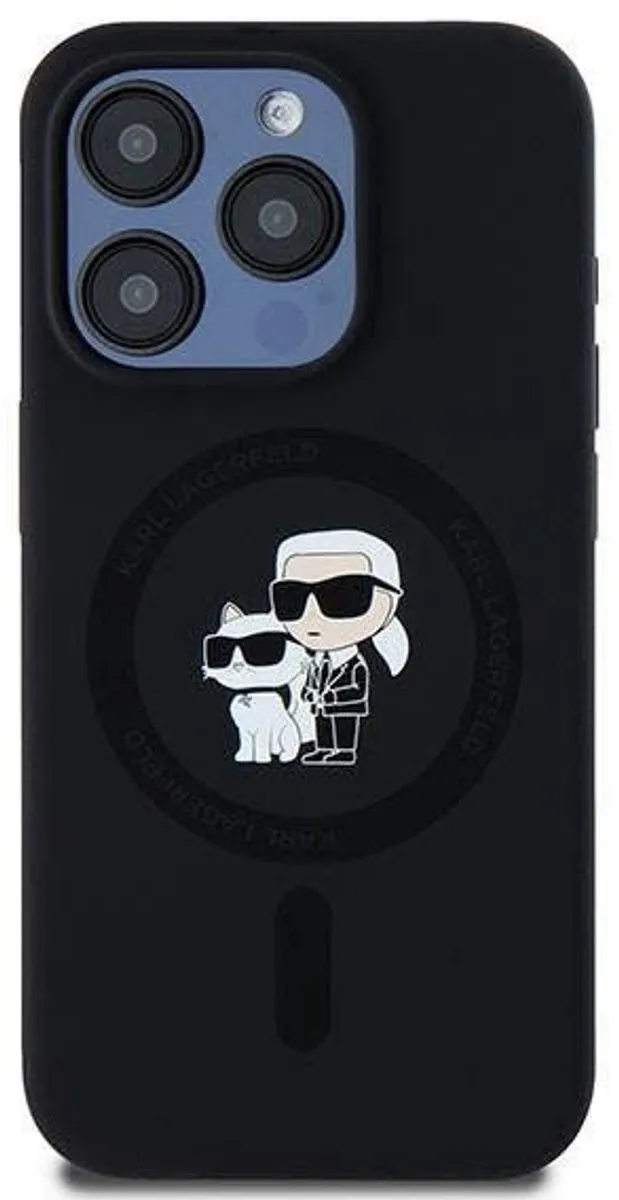 Karl Lagerfeld Siliconen Karl&Choupette MagSafe Hoesje iPhone 14 Pro